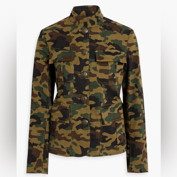 Nili Lotan | Camo Print Military Jacket | Size S - Picture 1 of 12
